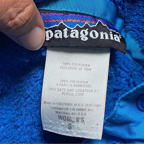 Patagonia Pullover Women’s Size Small Blue Worn Wear® Re-Tool Snap-T® Sweater - Picture 8 of 12